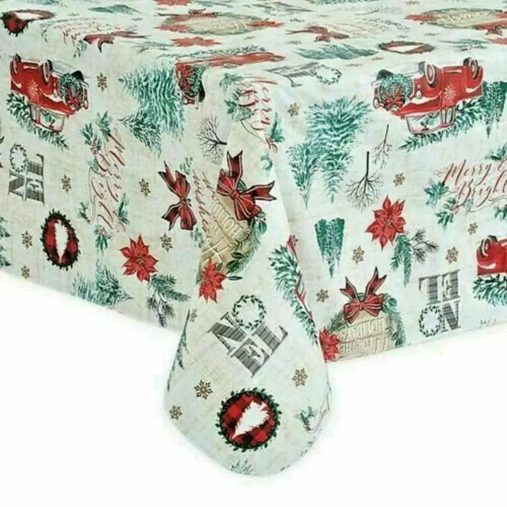 Christmas Vinyl Heavyweight Tablecloth 70